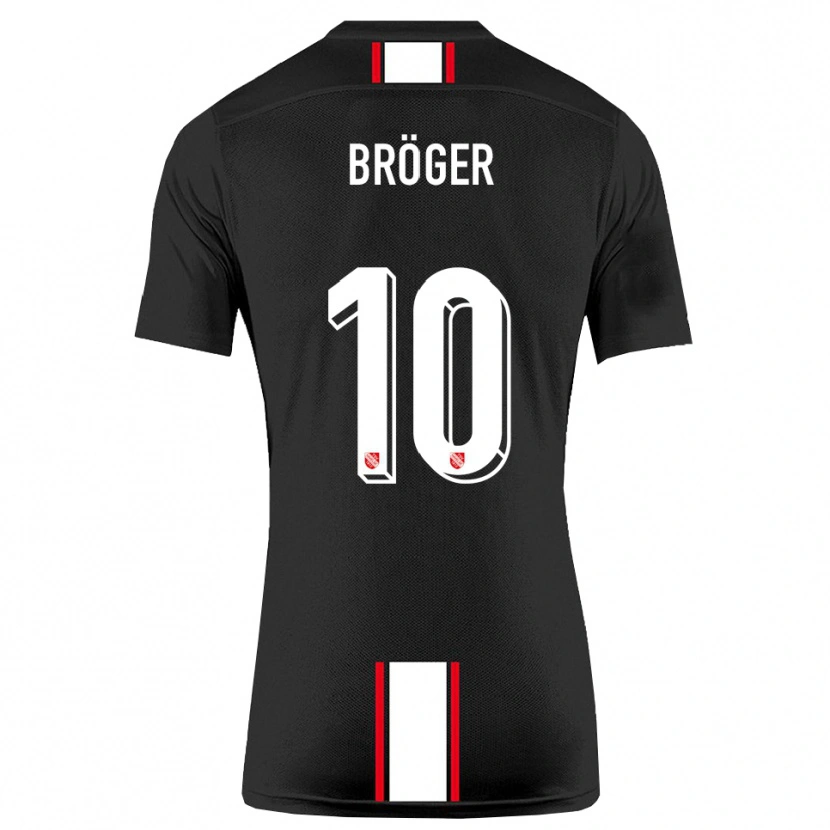 Danxen Pánské Linus Bröger #10 Černá Bílá Daleko Hráčské Dresy 2025/26 Dres