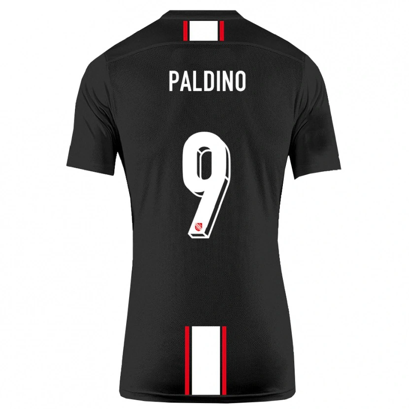 Danxen Pánské Lorenzo Paldino #9 Černá Bílá Daleko Hráčské Dresy 2025/26 Dres