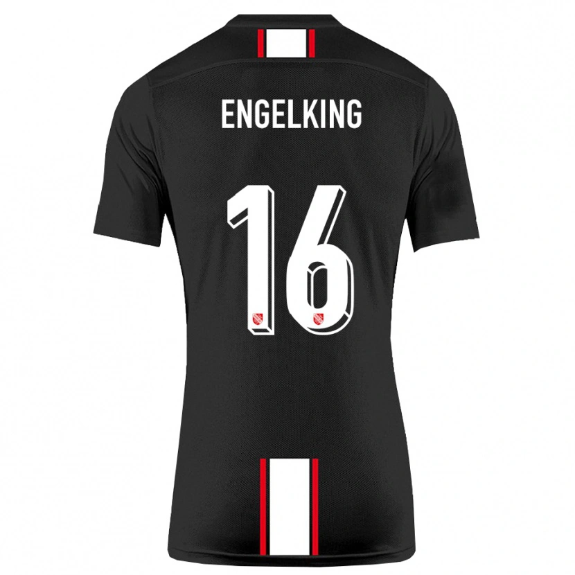 Danxen Pánské Torben Engelking #16 Černá Bílá Daleko Hráčské Dresy 2025/26 Dres