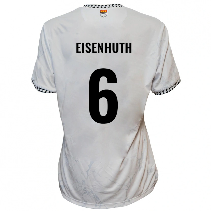 Danxen Pánské Tobias Eisenhuth #6 Bílá Černá Daleko Hráčské Dresy 2025/26 Dres