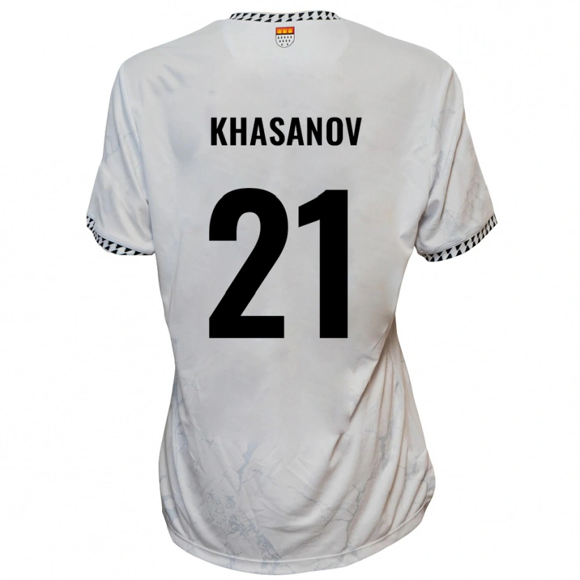 Danxen Pánské Denys Khasanov #21 Bílá Černá Daleko Hráčské Dresy 2025/26 Dres