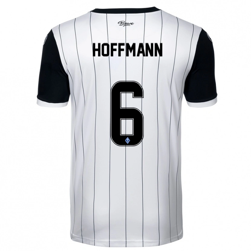 Danxen Pánské Niklas Hoffmann #6 Bílá Černá Daleko Hráčské Dresy 2025/26 Dres