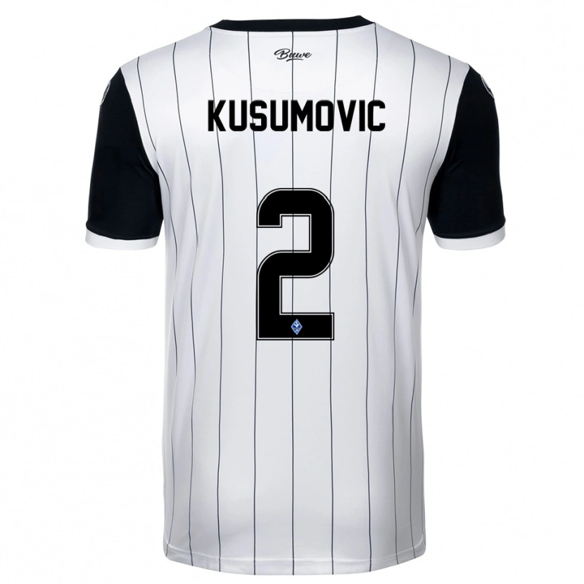 Danxen Pánské Sami Kusumovic #2 Bílá Černá Daleko Hráčské Dresy 2025/26 Dres