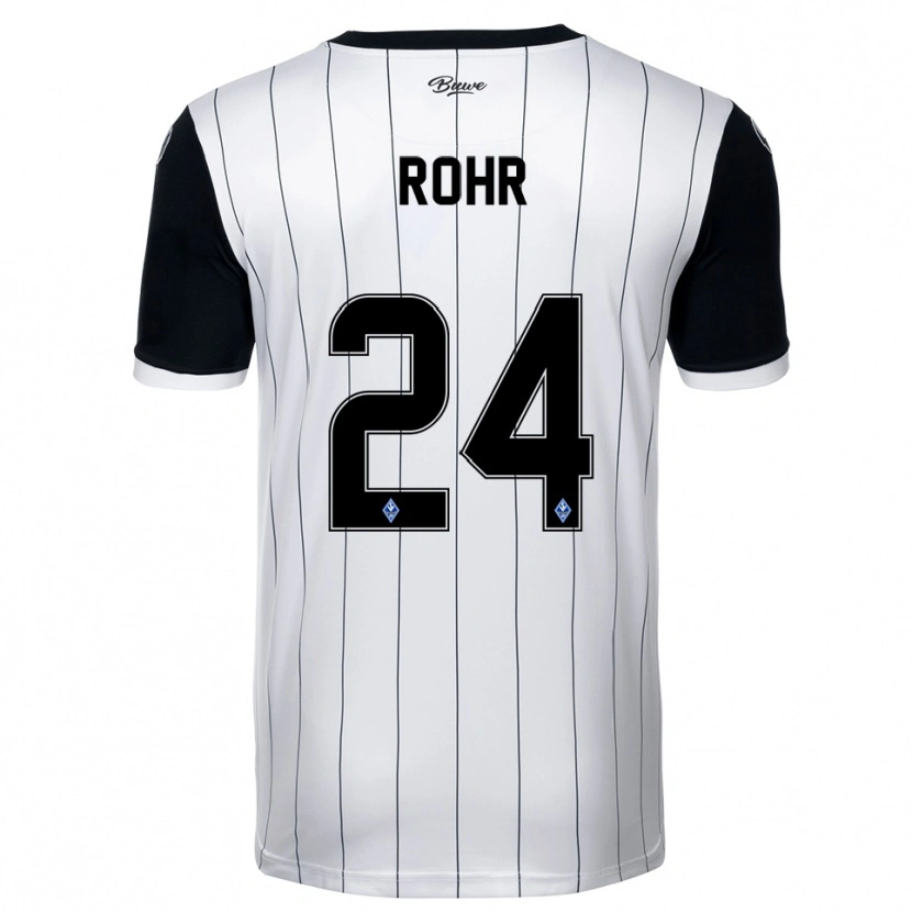 Danxen Pánské Elijah Rohr #24 Bílá Černá Daleko Hráčské Dresy 2025/26 Dres