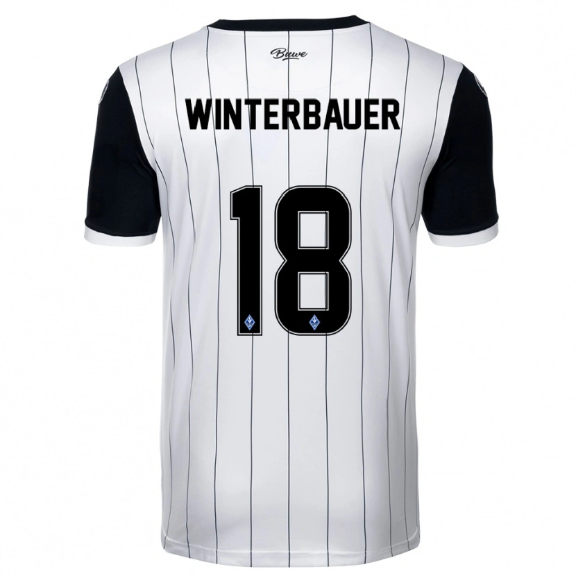 Danxen Pánské Jan Winterbauer #18 Bílá Černá Daleko Hráčské Dresy 2025/26 Dres