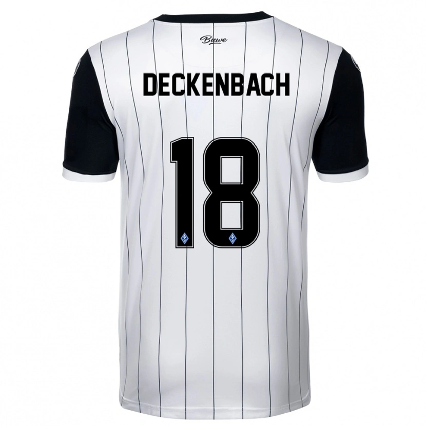 Danxen Pánské Elias Deckenbach #18 Bílá Černá Daleko Hráčské Dresy 2025/26 Dres
