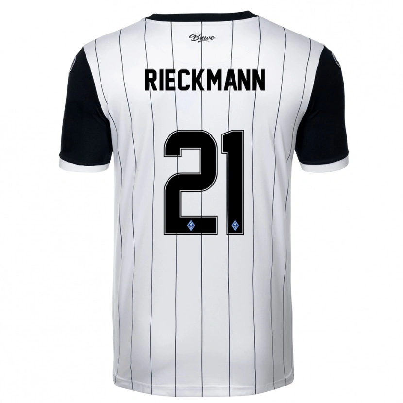 Danxen Pánské Julian Rieckmann #21 Bílá Černá Daleko Hráčské Dresy 2025/26 Dres