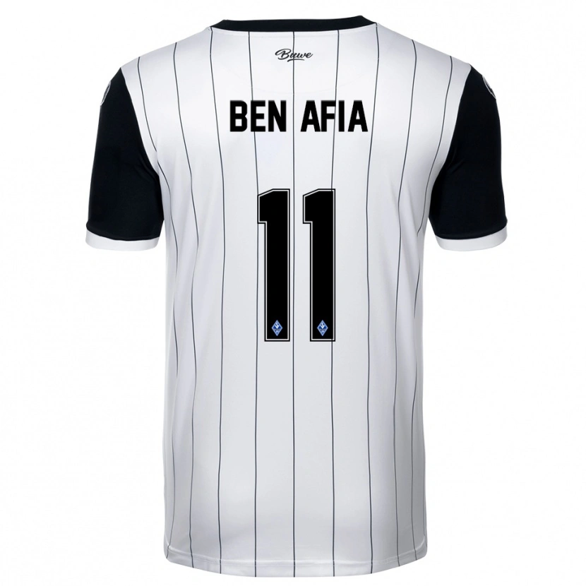 Danxen Pánské Sofian Ben Afia #11 Bílá Černá Daleko Hráčské Dresy 2025/26 Dres