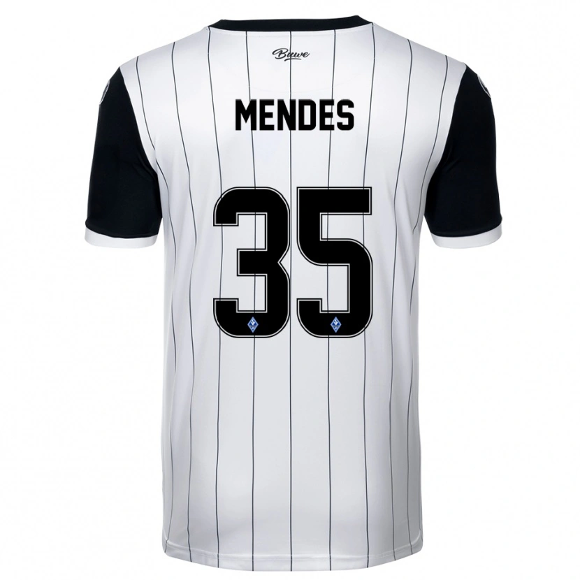 Danxen Pánské Djayson Mendes #35 Bílá Černá Daleko Hráčské Dresy 2025/26 Dres