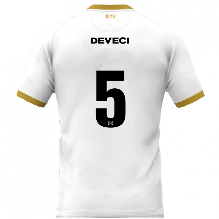 Danxen Pánské Hüseyin Deveci #5 Bílá Zlatá Daleko Hráčské Dresy 2025/26 Dres