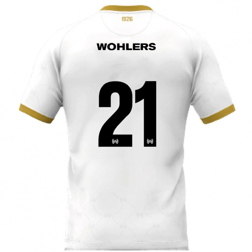 Danxen Pánské Ole Wohlers #21 Bílá Zlatá Daleko Hráčské Dresy 2025/26 Dres