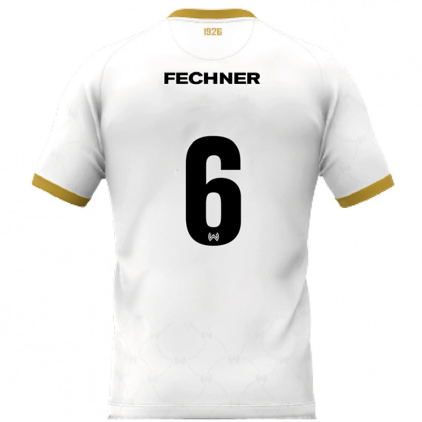 Danxen Pánské Gino Fechner #6 Bílá Zlatá Daleko Hráčské Dresy 2025/26 Dres