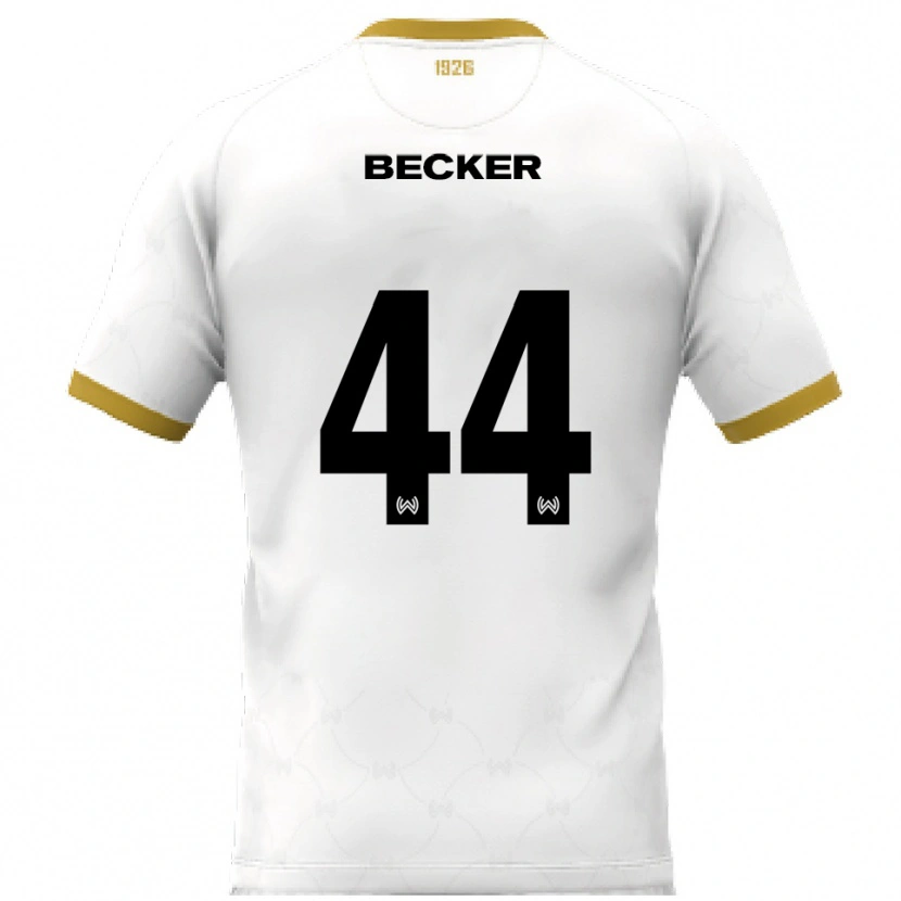 Danxen Pánské Jan Becker #44 Bílá Zlatá Daleko Hráčské Dresy 2025/26 Dres