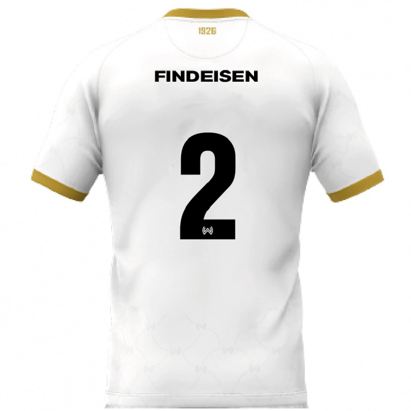 Danxen Pánské Edwin Findeisen #2 Bílá Zlatá Daleko Hráčské Dresy 2025/26 Dres
