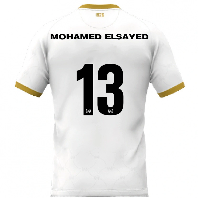 Danxen Pánské Samir Mohamed Elsayed #13 Bílá Zlatá Daleko Hráčské Dresy 2025/26 Dres