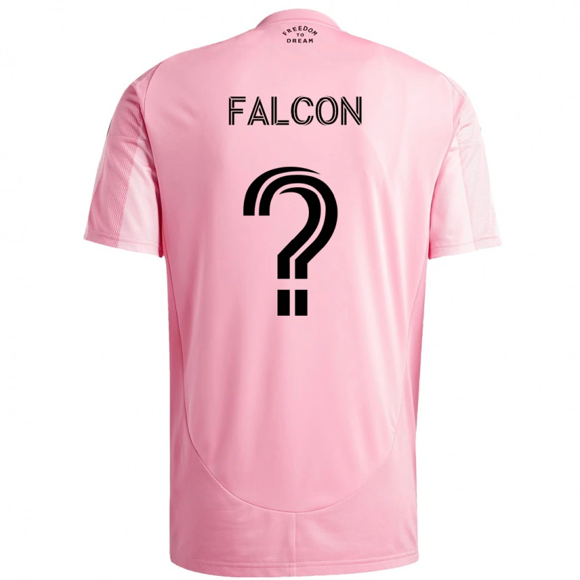 Danxen Dětské Maximiliano Falcón #0 Černá Růžová Domů Hráčské Dresy 2025/26 Dres