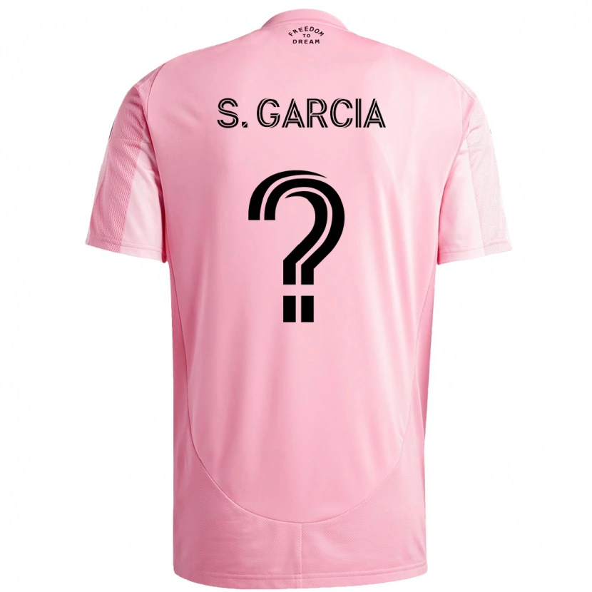 Danxen Dětské Santiago Garcia #0 Černá Růžová Domů Hráčské Dresy 2025/26 Dres