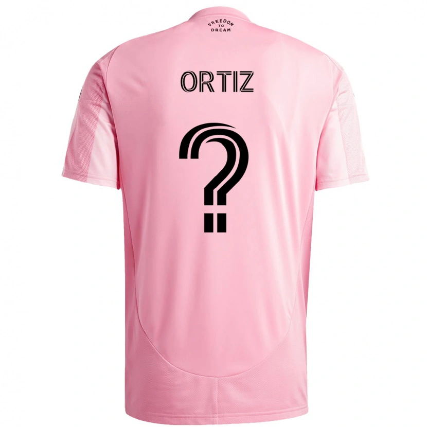 Danxen Dětské Cristian Ortiz #0 Černá Růžová Domů Hráčské Dresy 2025/26 Dres