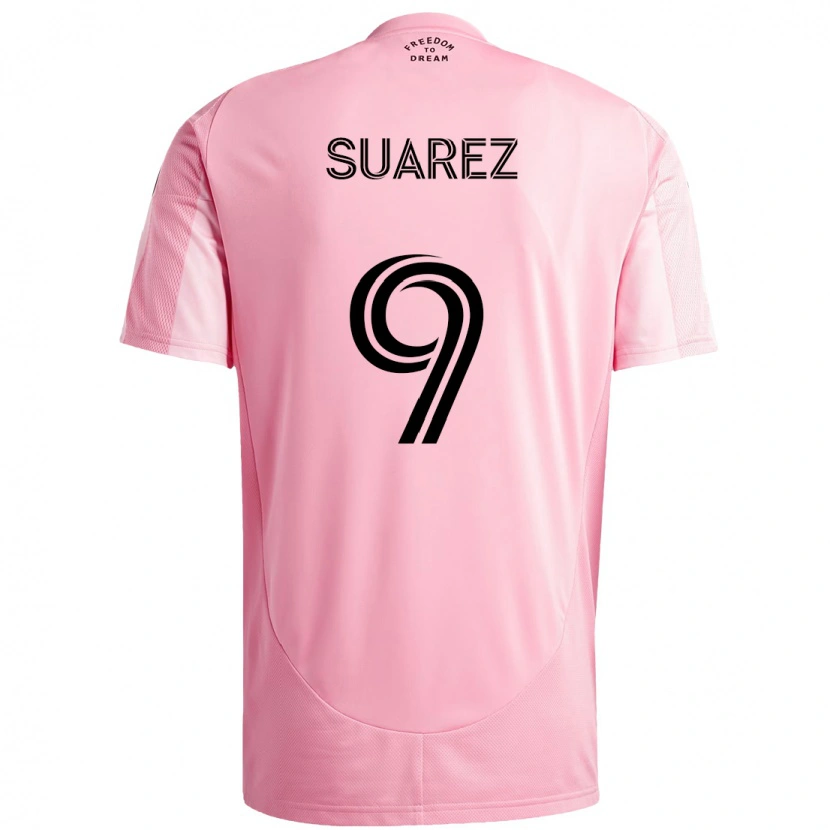 Danxen Dětské Luis Suárez #9 Černá Růžová Domů Hráčské Dresy 2025/26 Dres
