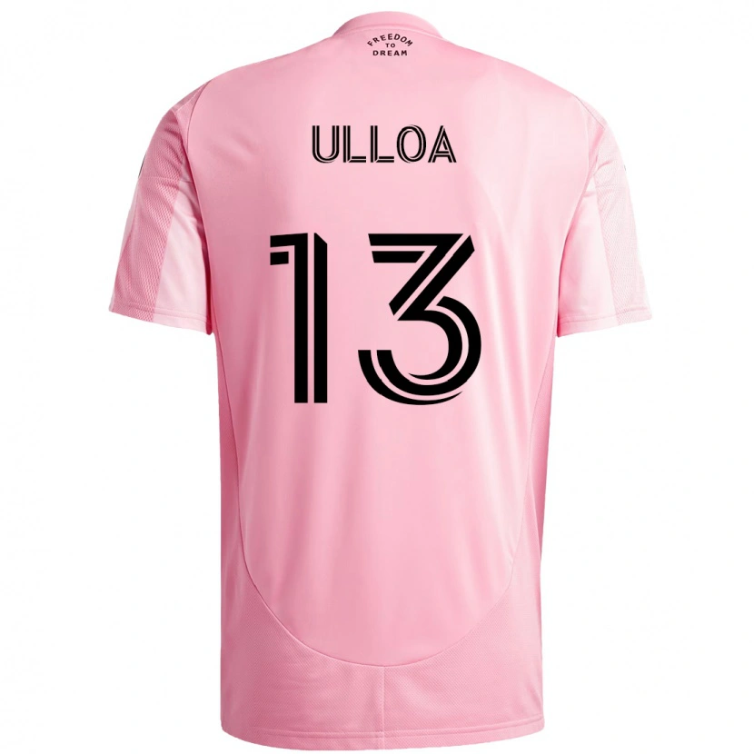 Danxen Dětské Víctor Ulloa #13 Černá Růžová Domů Hráčské Dresy 2025/26 Dres
