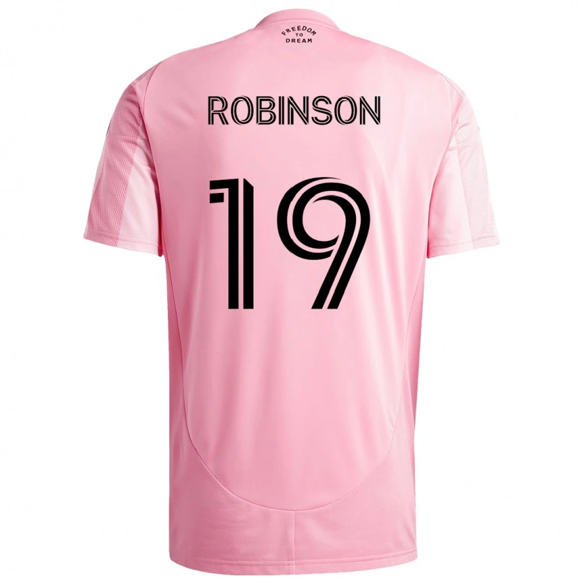 Danxen Dětské Robbie Robinson #19 Černá Růžová Domů Hráčské Dresy 2025/26 Dres