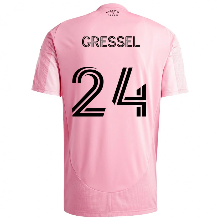 Danxen Dětské Julian Gressel #24 Černá Růžová Domů Hráčské Dresy 2025/26 Dres