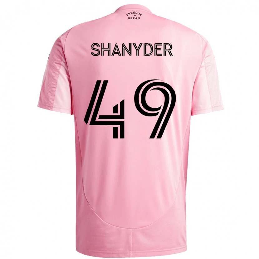 Danxen Dětské Shanyder Borgelin #49 Černá Růžová Domů Hráčské Dresy 2025/26 Dres