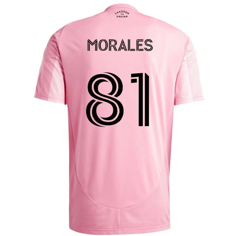 Danxen Dětské Santiago Morales #81 Černá Růžová Domů Hráčské Dresy 2025/26 Dres