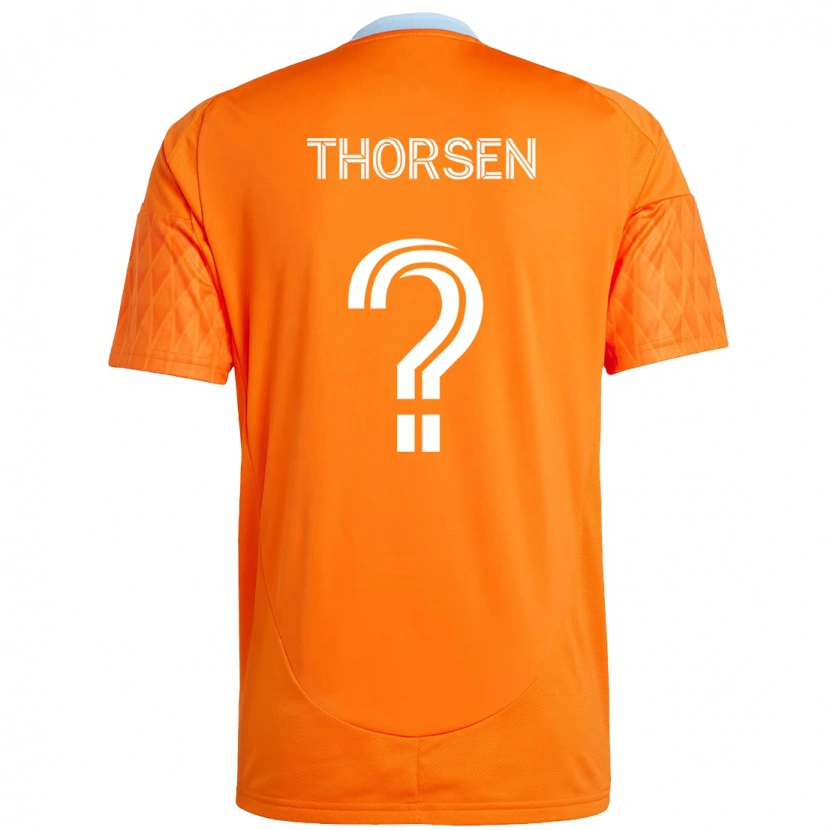 Danxen Dětské Liam Thorsen #0 Fialová Oranžová Domů Hráčské Dresy 2025/26 Dres
