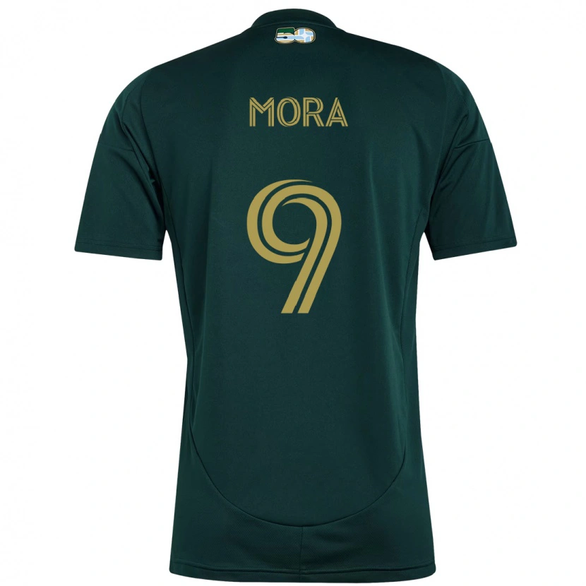Danxen Dětské Felipe Mora #9 Béžová Zelená Domů Hráčské Dresy 2025/26 Dres
