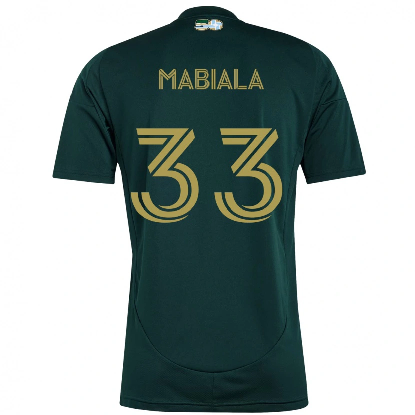 Danxen Dětské Larrys Mabiala #33 Béžová Zelená Domů Hráčské Dresy 2025/26 Dres