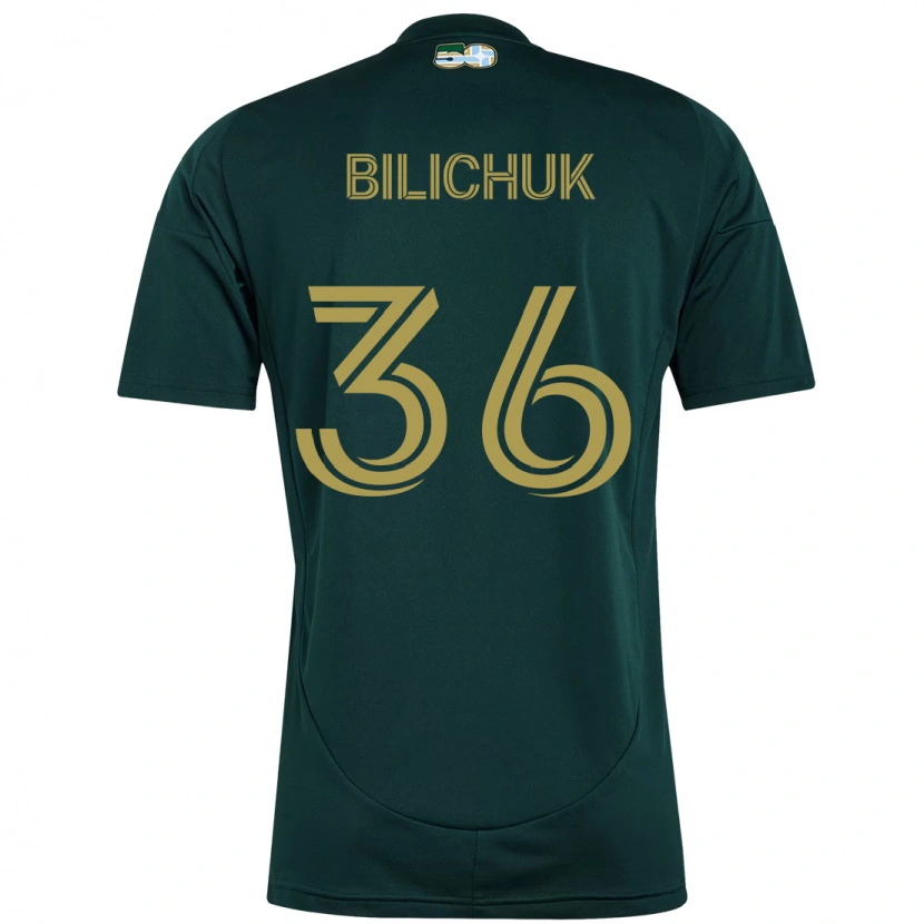 Danxen Dětské Ryan Bilichuk #36 Béžová Zelená Domů Hráčské Dresy 2025/26 Dres