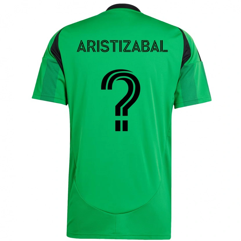 Danxen Dětské Nicolas Aristizabal #0 Bílá Zelená Domů Hráčské Dresy 2025/26 Dres