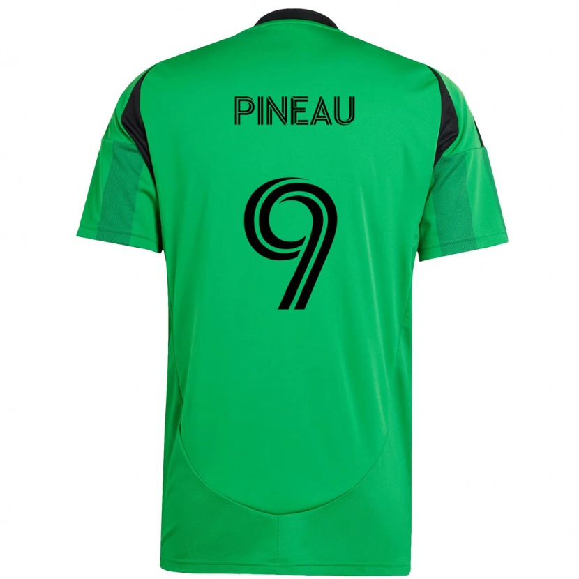 Danxen Dětské Sebastien Pineau #9 Bílá Zelená Domů Hráčské Dresy 2025/26 Dres