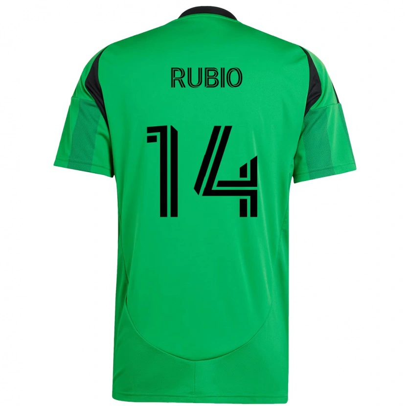 Danxen Dětské Diego Rubio #14 Bílá Zelená Domů Hráčské Dresy 2025/26 Dres