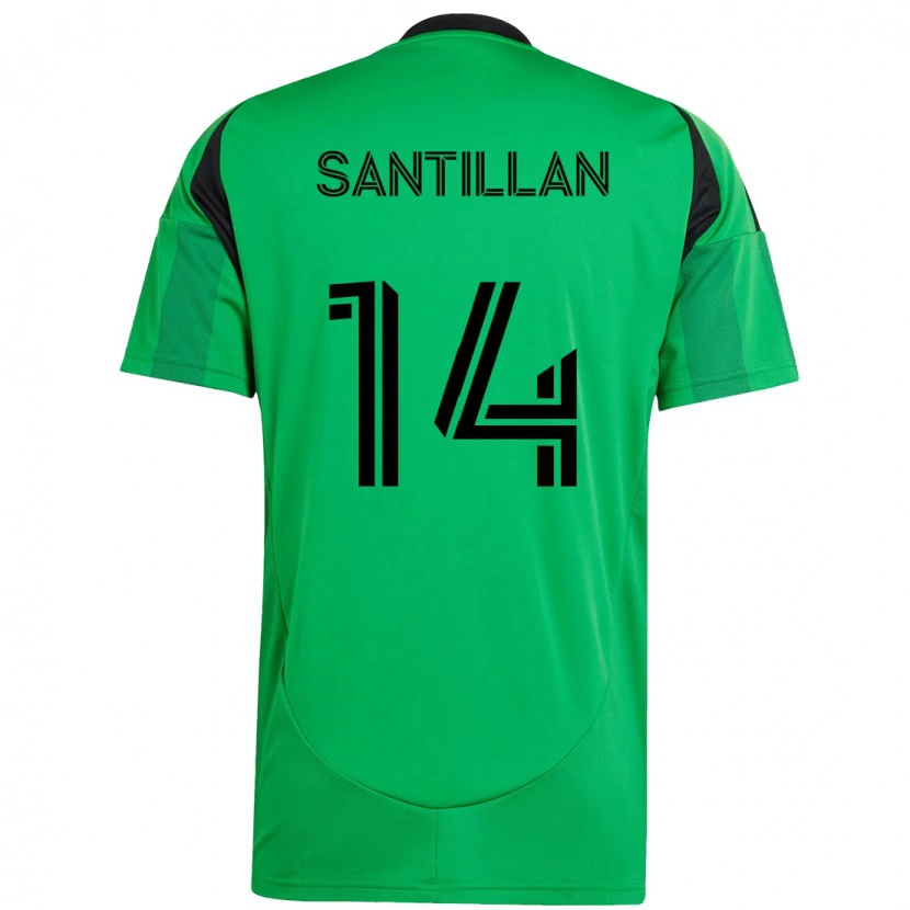 Danxen Dětské Jonathan Santillan #14 Bílá Zelená Domů Hráčské Dresy 2025/26 Dres
