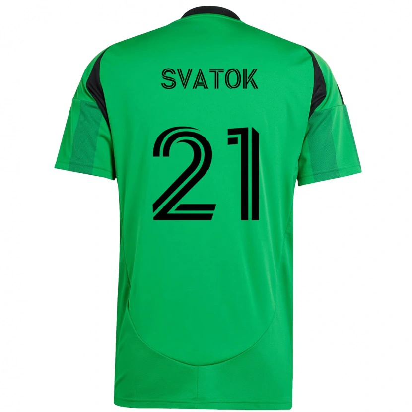 Danxen Dětské Oleksandr Svatok #21 Bílá Zelená Domů Hráčské Dresy 2025/26 Dres
