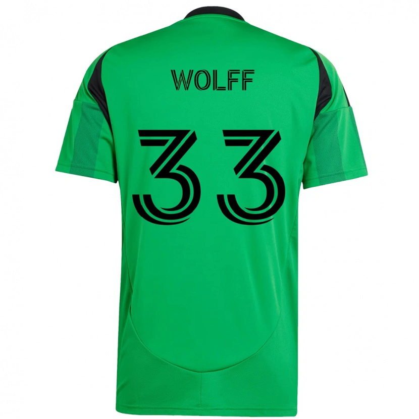 Danxen Dětské Owen Wolff #33 Bílá Zelená Domů Hráčské Dresy 2025/26 Dres