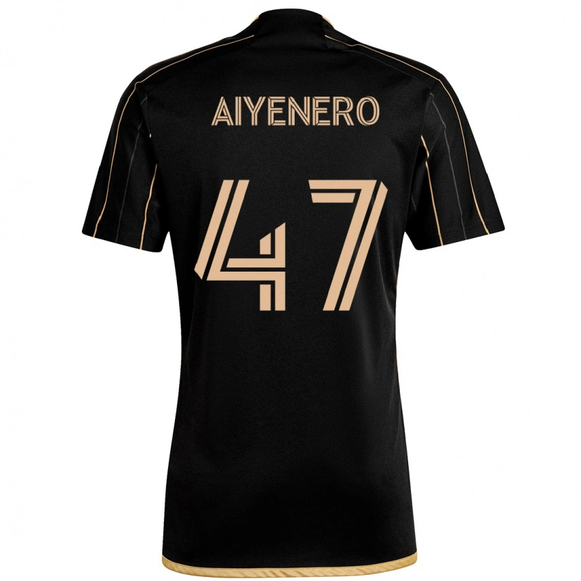 Danxen Dětské Marius Aiyenero #47 Černá Hnědá Domů Hráčské Dresy 2025/26 Dres