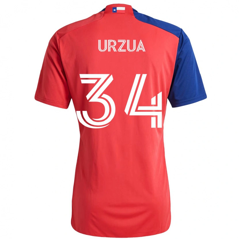 Danxen Dětské Alejandro Urzua #34 Světle Modrá Červená Domů Hráčské Dresy 2025/26 Dres