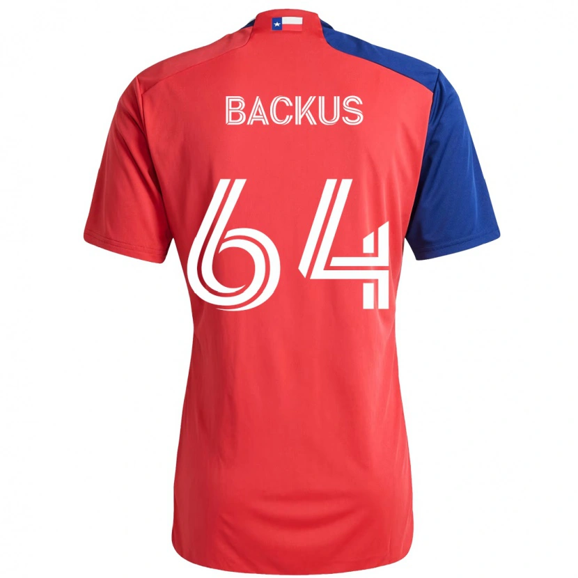 Danxen Dětské Braeden Backus #64 Světle Modrá Červená Domů Hráčské Dresy 2025/26 Dres