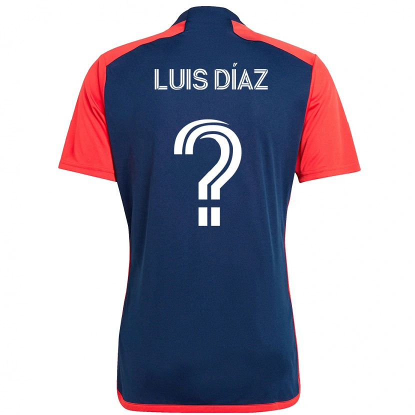 Danxen Dětské Luis Díaz #0 Bílá Modrá Domů Hráčské Dresy 2025/26 Dres
