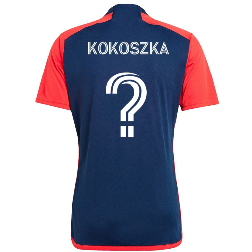 Danxen Dětské Ayden Kokoszka #0 Bílá Modrá Domů Hráčské Dresy 2025/26 Dres