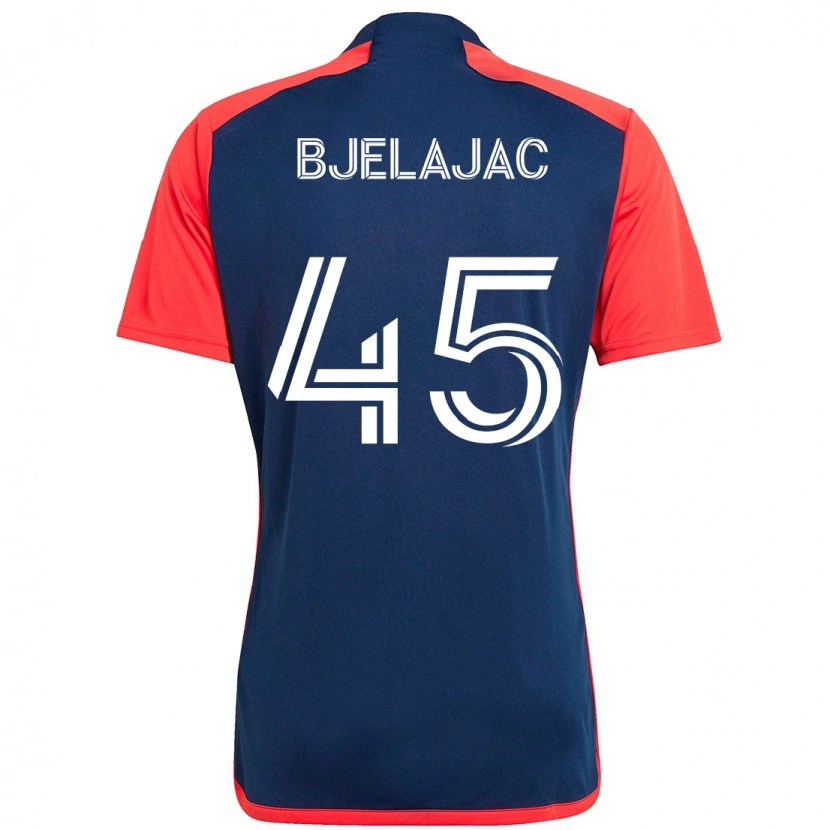Danxen Dětské Andrej Bjelajac #45 Bílá Modrá Domů Hráčské Dresy 2025/26 Dres