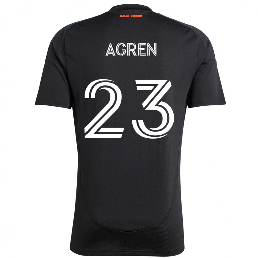Danxen Dětské Oskar Agren #23 Bílá Červená Domů Hráčské Dresy 2025/26 Dres