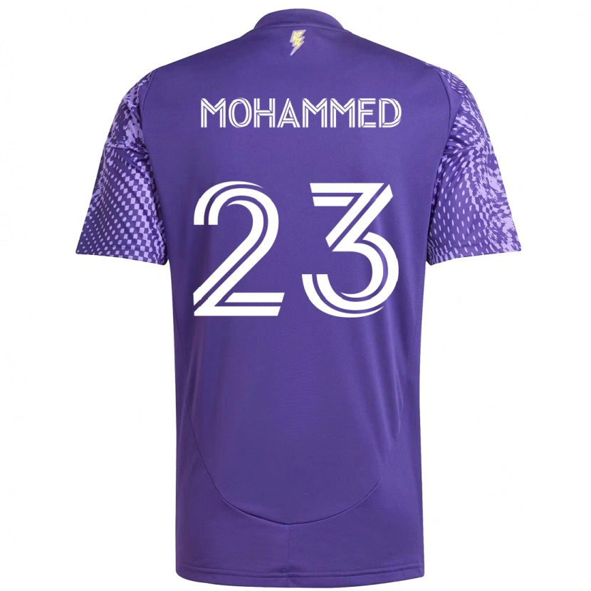 Danxen Dětské Shak Mohammed #23 Fialová Bílá Domů Hráčské Dresy 2025/26 Dres