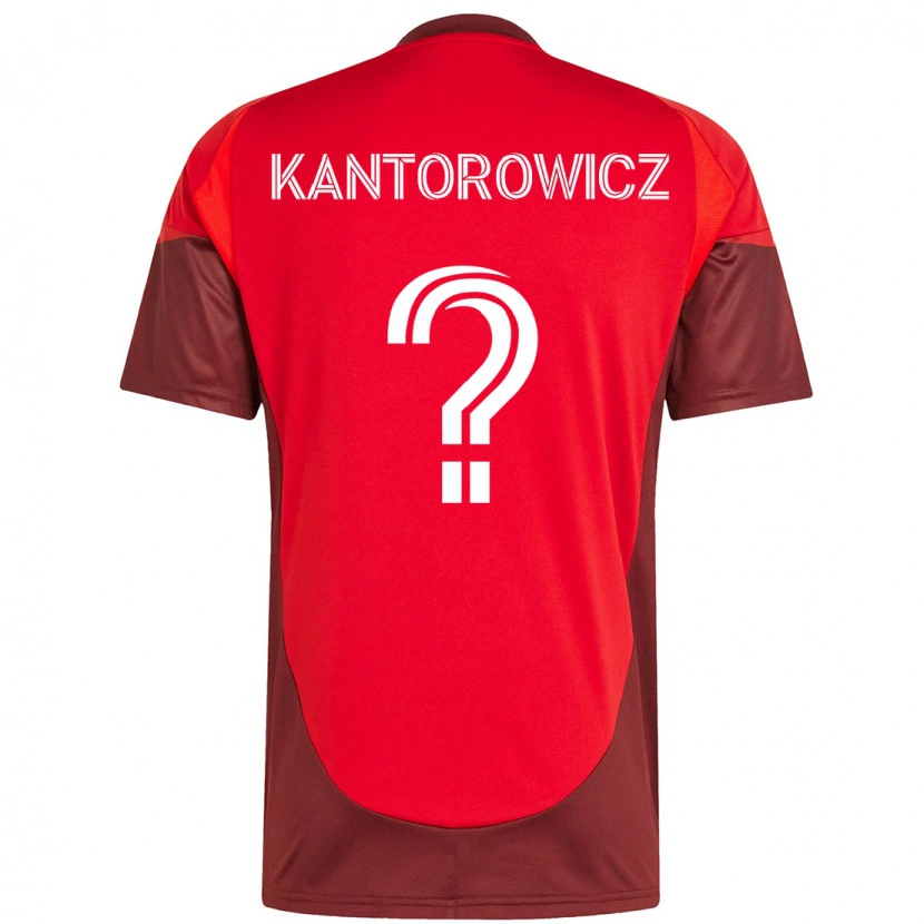 Danxen Dětské Dominic Kantorowicz #0 Bílá Červená Domů Hráčské Dresy 2025/26 Dres