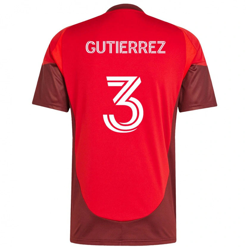Danxen Dětské Cristián Gutiérrez #3 Bílá Červená Domů Hráčské Dresy 2025/26 Dres