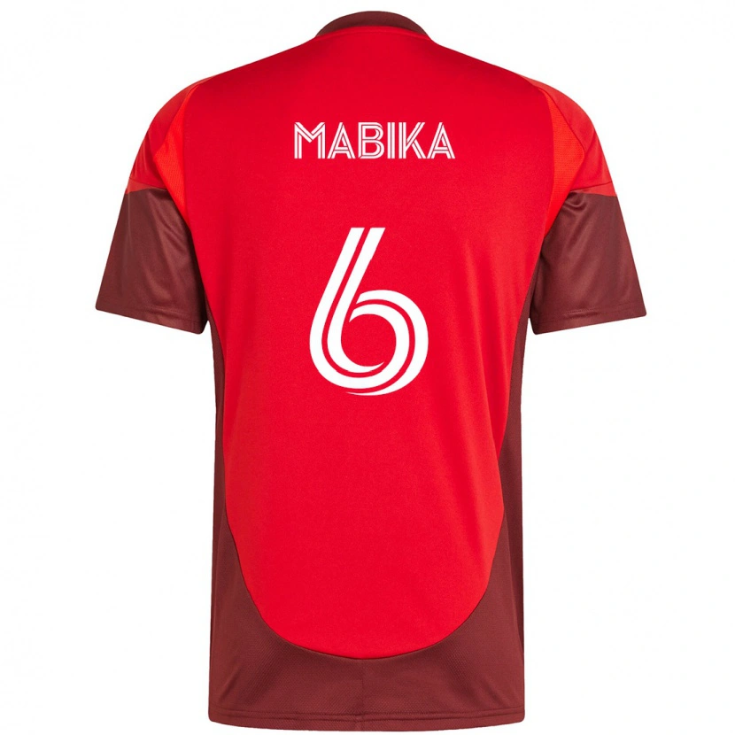 Danxen Dětské Aimé Mabika #6 Bílá Červená Domů Hráčské Dresy 2025/26 Dres