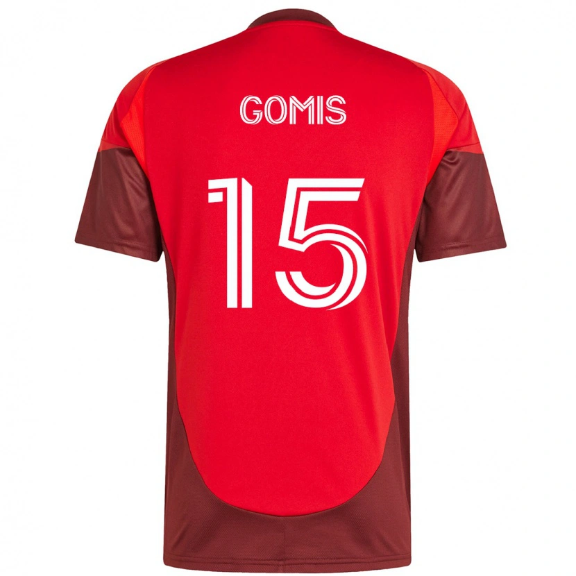 Danxen Dětské Nicksoen Gomis #15 Bílá Červená Domů Hráčské Dresy 2025/26 Dres